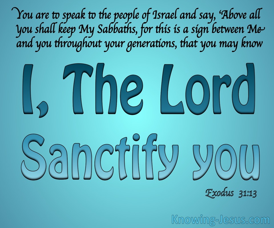 Exodus 31:13 The Lord Who Sanctifies You (aqua)